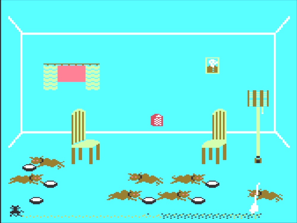 Gameplay of Alley Cat for Atari 8 Bit